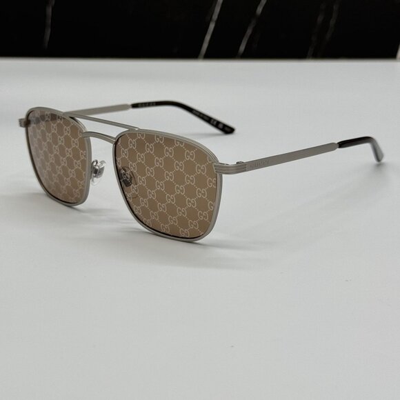 NEW GUCCI SUNGLASSES SILVER BROWN UNISEX EYEWEAR GUCCI GG1881S 004 main image 9